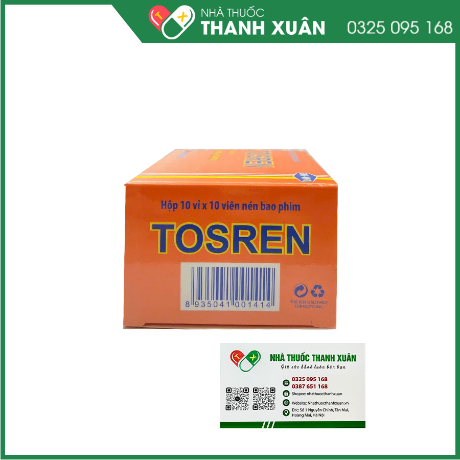 Tosren trị ho do dị ứng hoặc kích thích